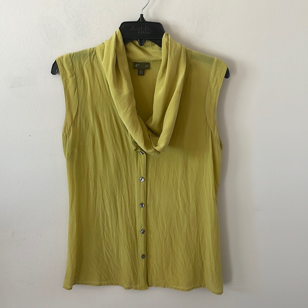 Anthropologie Fei Silk Cowl Neck Top- Size 6